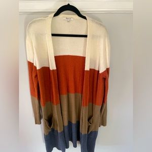 Madewell color-blocked cardigan. Size S